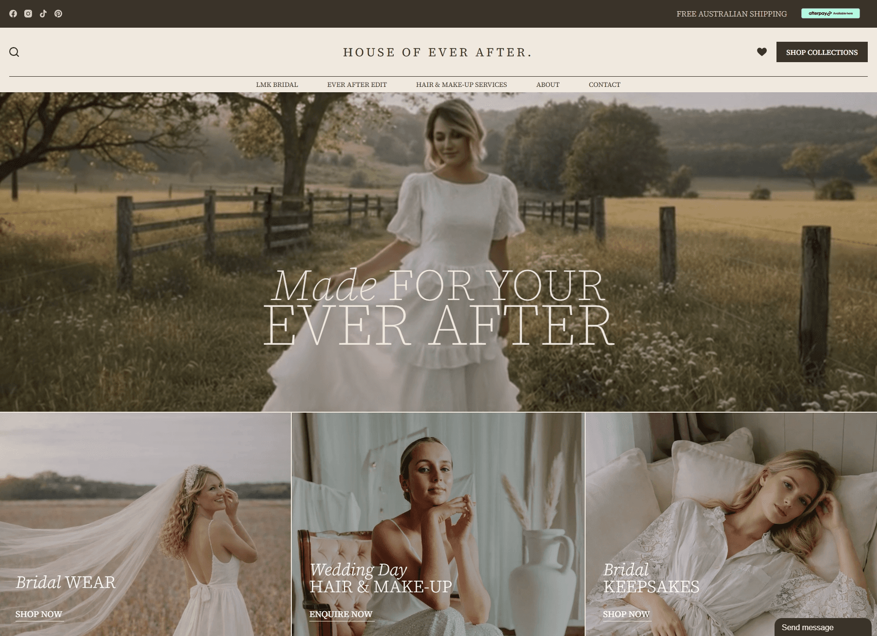 House of Ever After Hero Section 