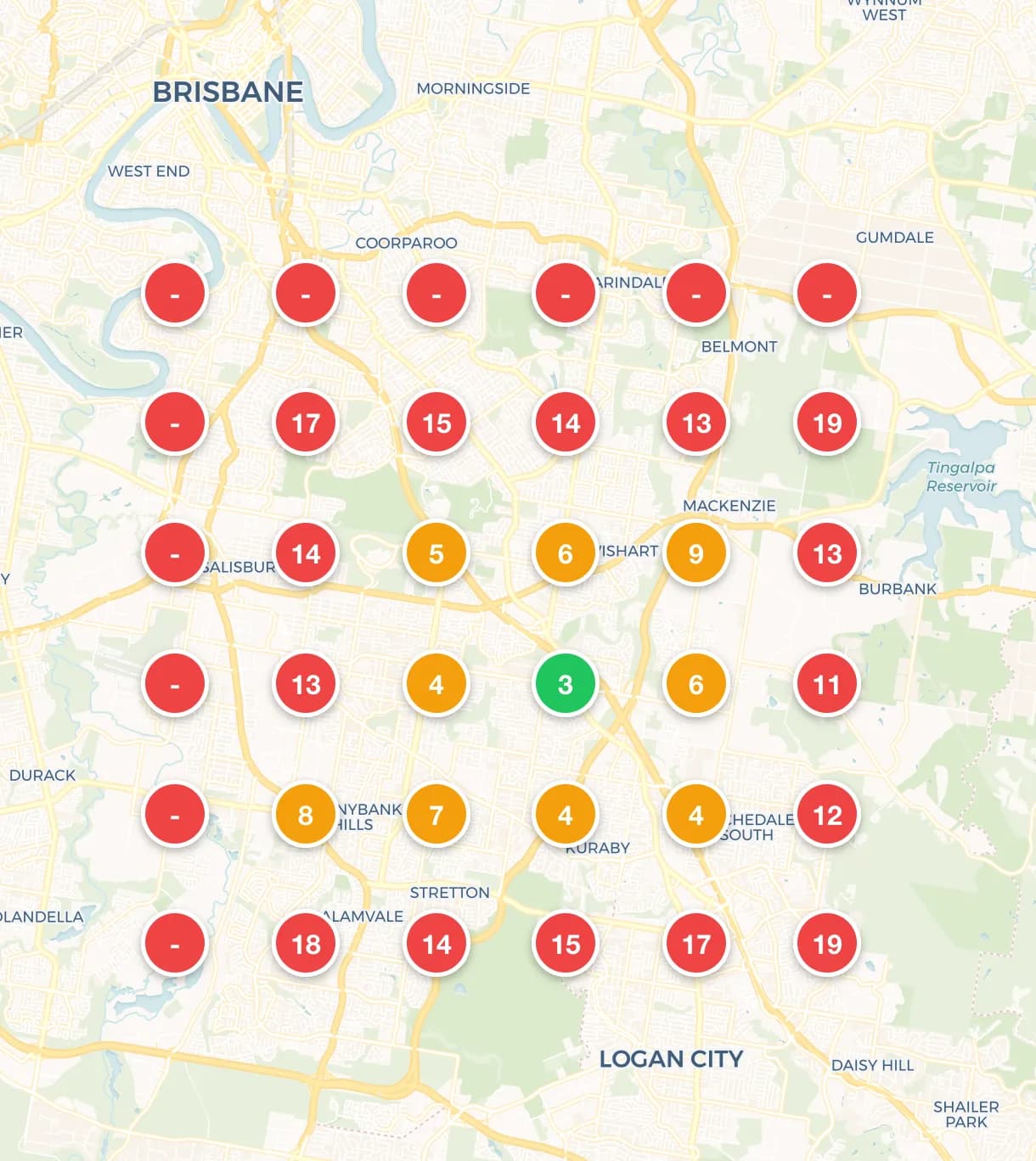 Local SEO grid map preview